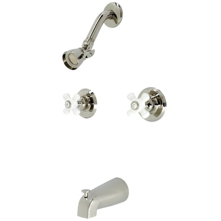 Kingston Brass KB246PXPN Tub and Shower Faucet, Polished Nickel KB246PXPN